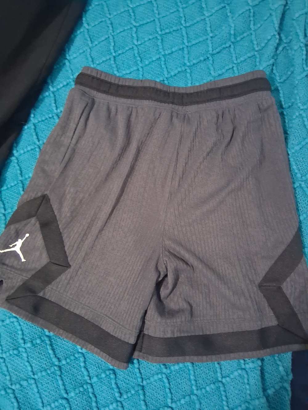 Jordan Men's Dark Gray Athletic Shorts with Black Trim